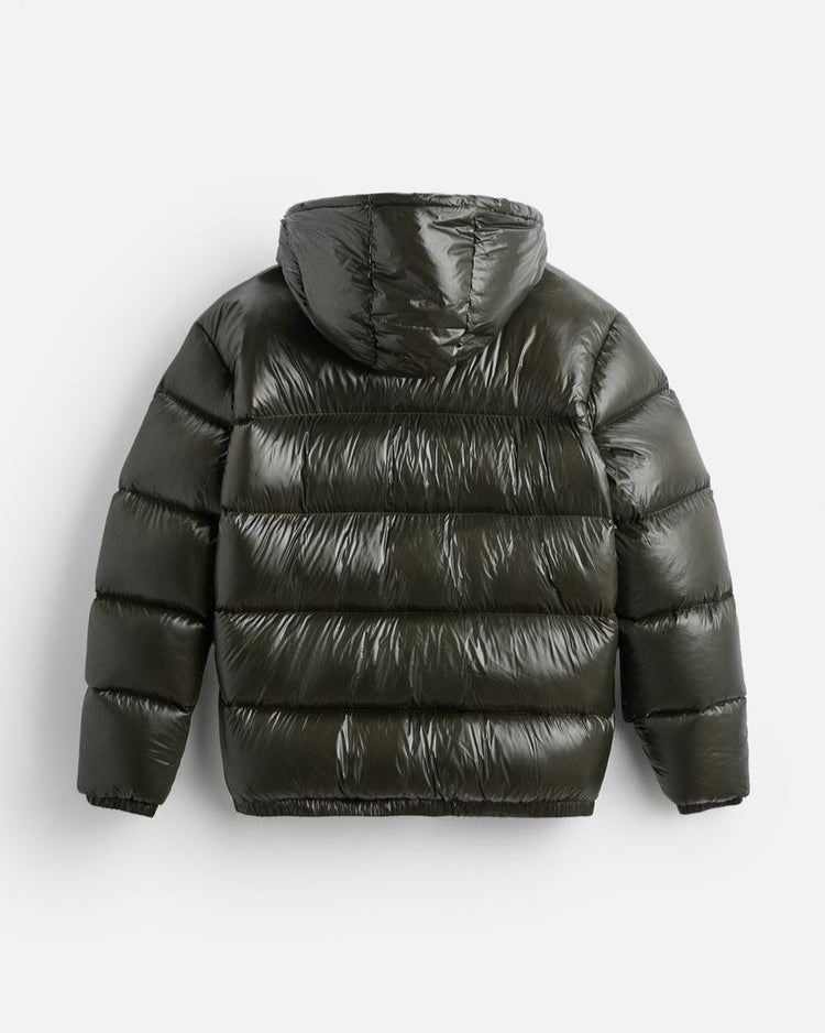 Women's Glossy Puffer Jacket – Shiny Insulated Warm Winter Coat