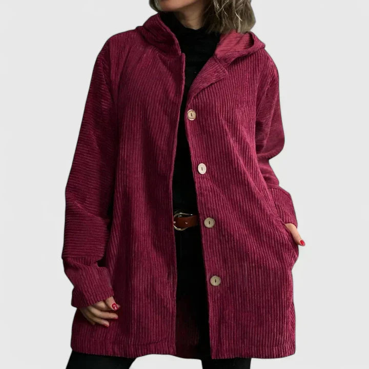 Women's Hooded Jacket – Relaxed Fit Casual Fall Layering Jacket