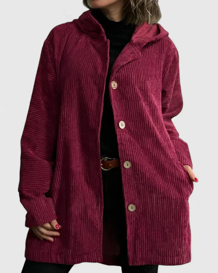 Women's Hooded Jacket – Relaxed Fit Casual Fall Layering Jacket