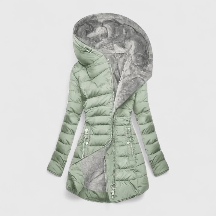 Women's Lined Winter Coat – Warm Classic Coat for Cold Weather