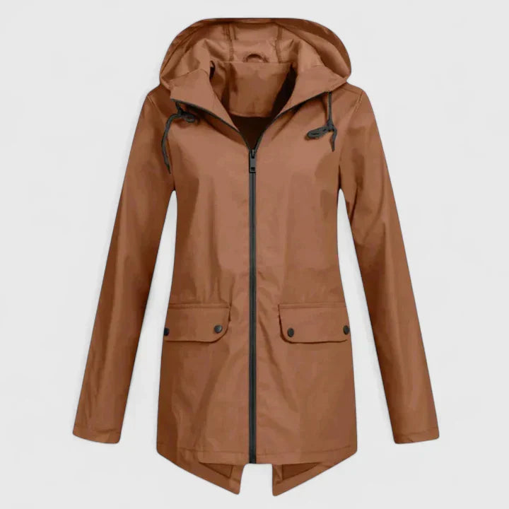 Women's Rain Jacket – Lightweight Breathable Hooded Windbreaker