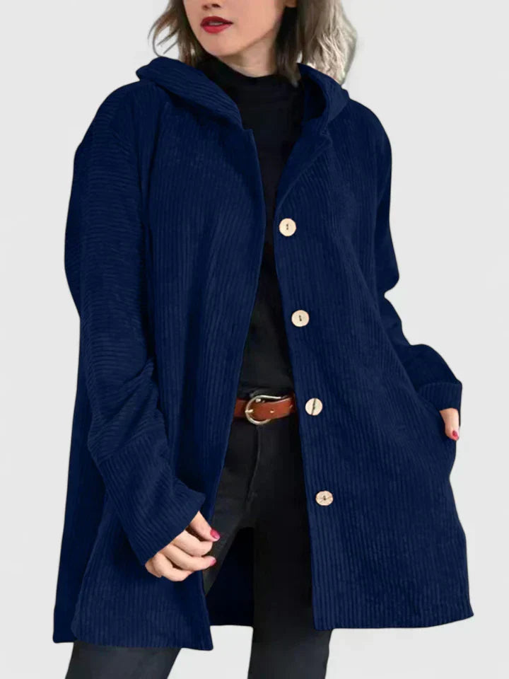 Women's Hooded Jacket – Relaxed Fit Casual Fall Layering Jacket