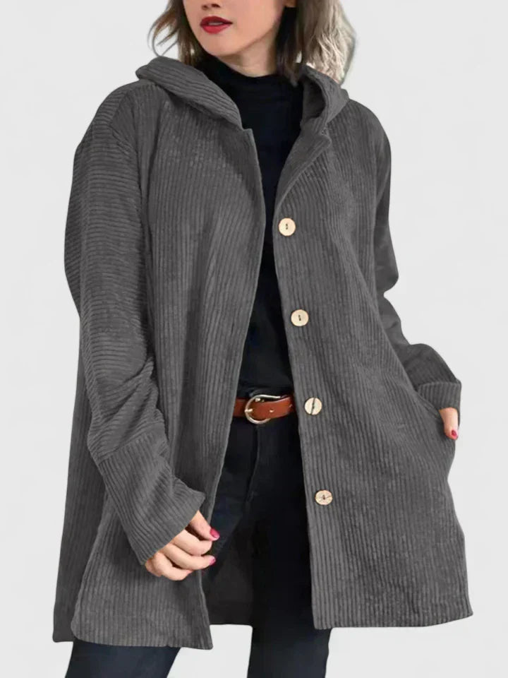 Women's Hooded Jacket – Relaxed Fit Casual Fall Layering Jacket