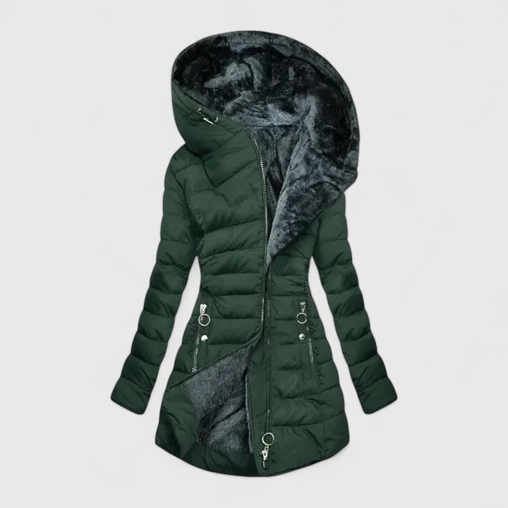 Women's Lined Winter Coat – Warm Classic Coat for Cold Weather