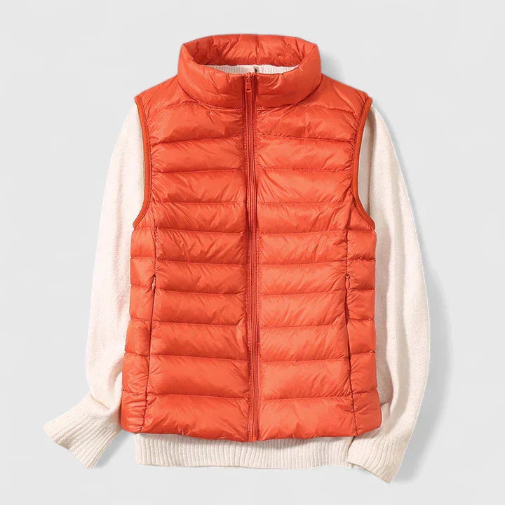 Women's Vest – Water-Resistant Sleeveless Jacket with Pockets