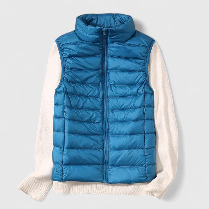 Women's Vest – Water-Resistant Sleeveless Jacket with Pockets