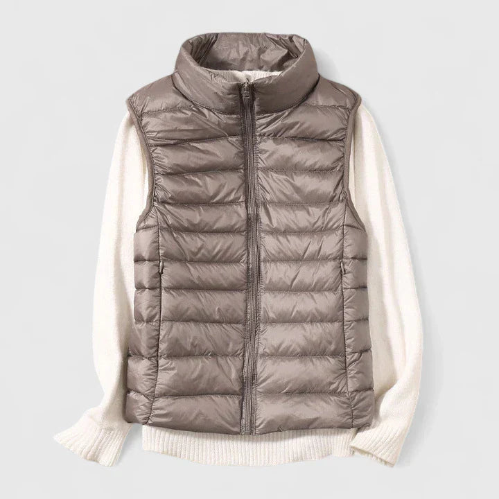 Women's Vest – Water-Resistant Sleeveless Jacket with Pockets