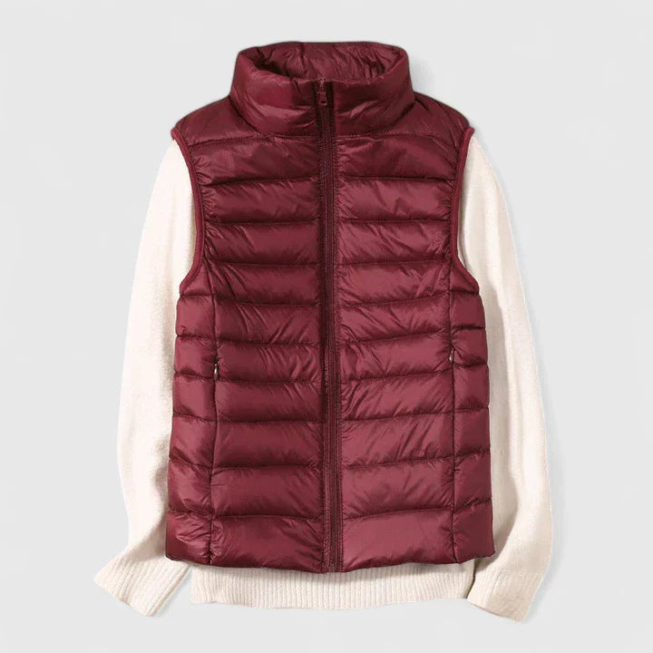 Women's Vest – Water-Resistant Sleeveless Jacket with Pockets