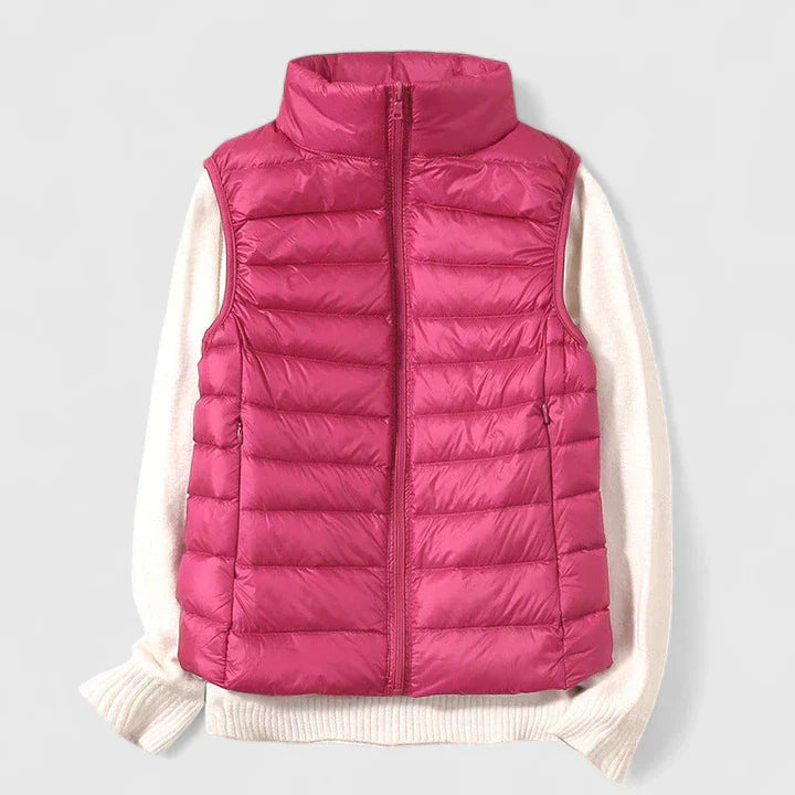 Women's Vest – Water-Resistant Sleeveless Jacket with Pockets