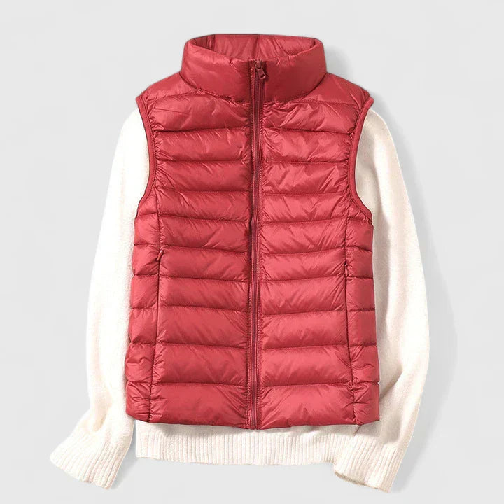 Women's Vest – Water-Resistant Sleeveless Jacket with Pockets