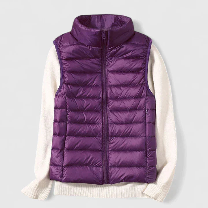 Women's Vest – Water-Resistant Sleeveless Jacket with Pockets