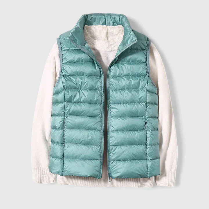 Women's Vest – Water-Resistant Sleeveless Jacket with Pockets