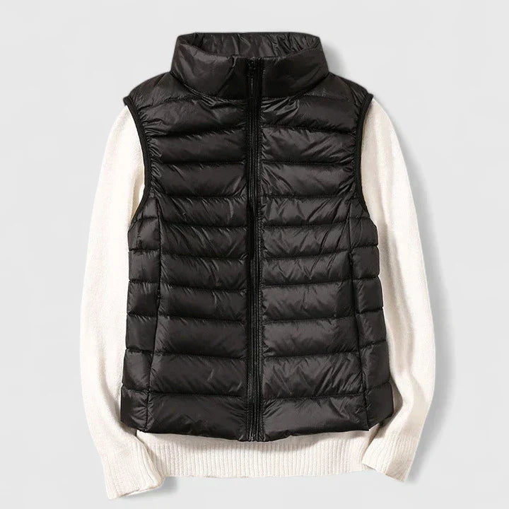 Women's Vest – Water-Resistant Sleeveless Jacket with Pockets
