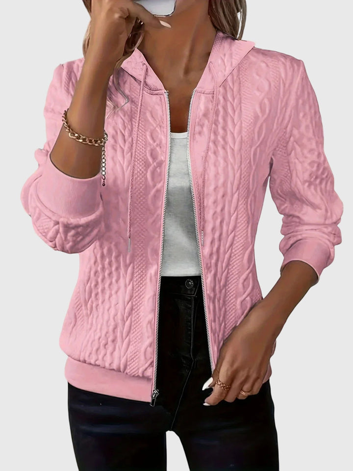 Women's Zip-Up Hoodie – Soft Minimalist Hooded Sweatshirt Jacket