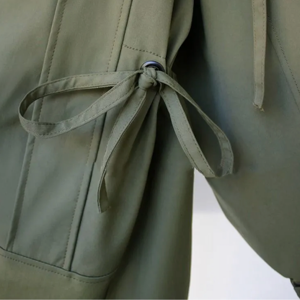 Women's Water-Repellent Jacket – Adjustable Waist Lightweight Coat