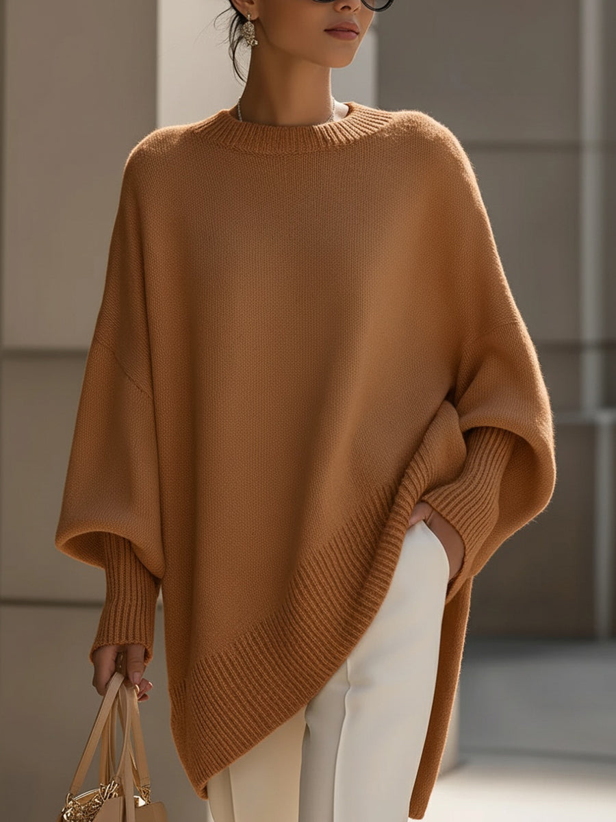 Women's Knit Sweater – Soft Flowy Oversized Pullover Top