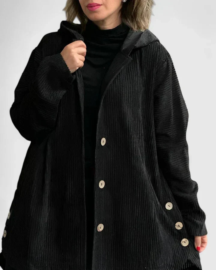 Women's Hooded Jacket – Relaxed Fit Casual Fall Layering Jacket