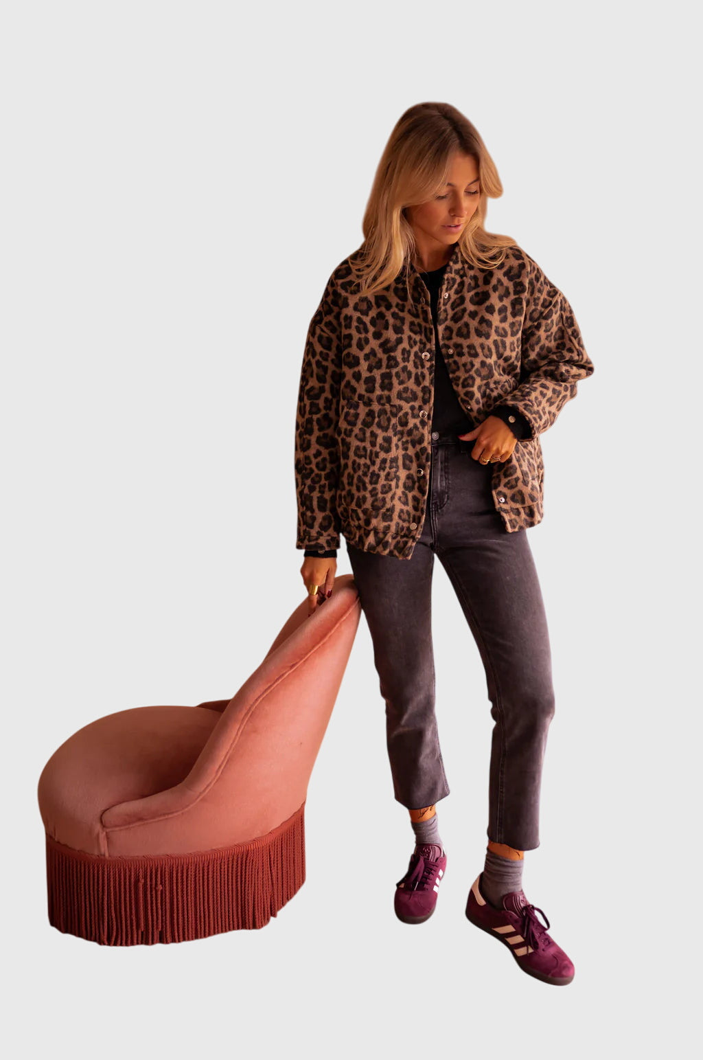 Women's Leopard Print Jacket – Lightweight Animal Print Coat