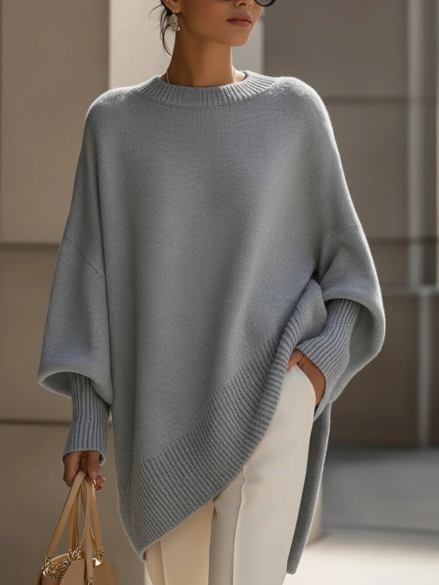 Women's Knit Sweater – Soft Flowy Oversized Pullover Top