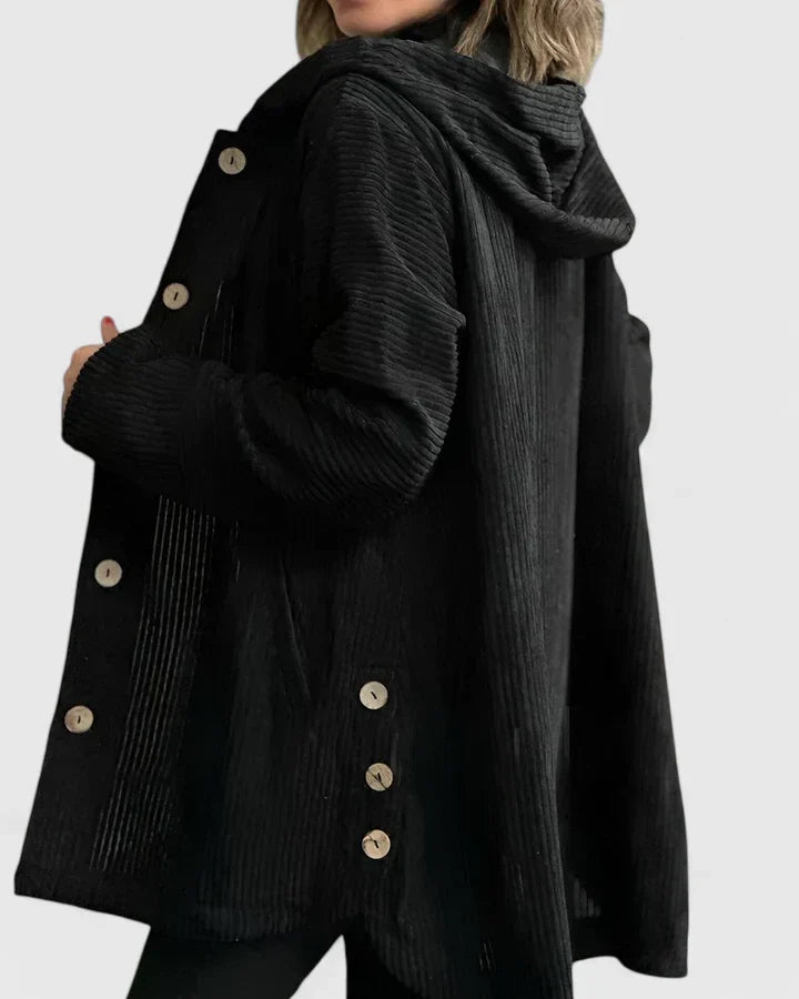 Women's Hooded Jacket – Relaxed Fit Casual Fall Layering Jacket