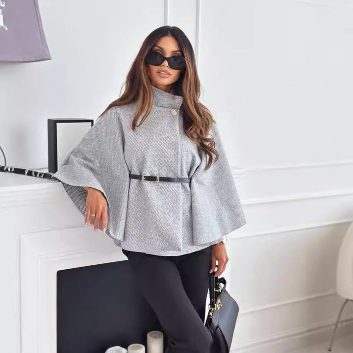 Women's Belted Jacket – Butterfly Sleeve Lightweight Autumn Coat