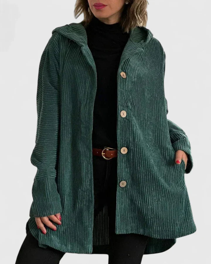 Women's Hooded Jacket – Relaxed Fit Casual Fall Layering Jacket
