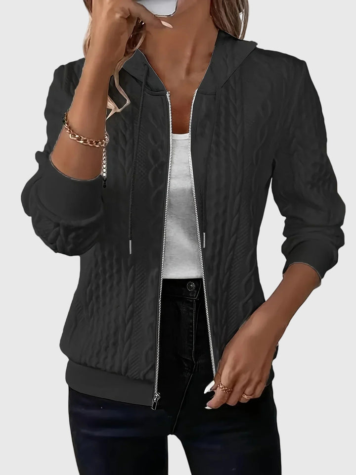 Women's Zip-Up Hoodie – Soft Minimalist Hooded Sweatshirt Jacket