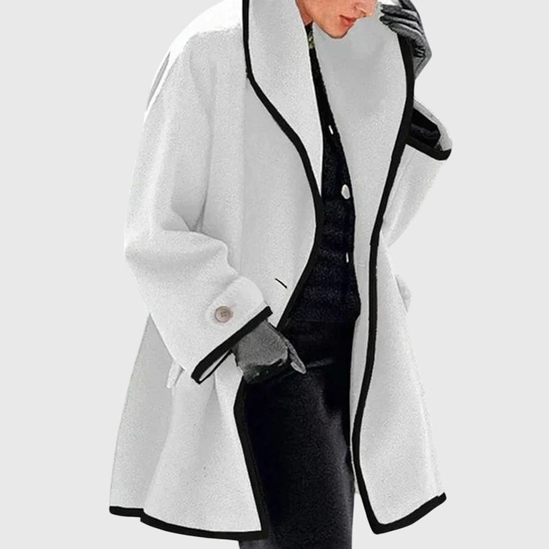 Women's Fleece Jacket – Warm Double-Button Winter Jacket with Pockets