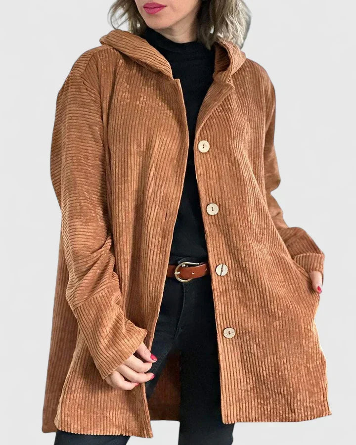 Women's Hooded Jacket – Relaxed Fit Casual Fall Layering Jacket