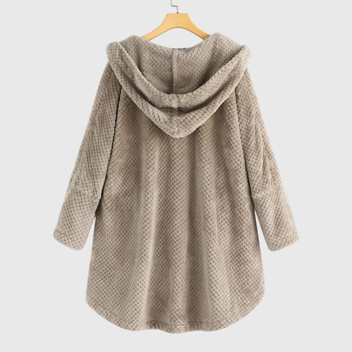 Women's Reversible Fleece Jacket – Hooded Warm Zip-Up Jacket