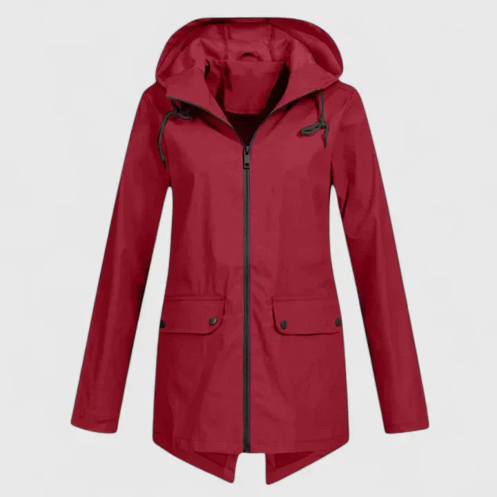 Women's Rain Jacket – Lightweight Breathable Hooded Windbreaker