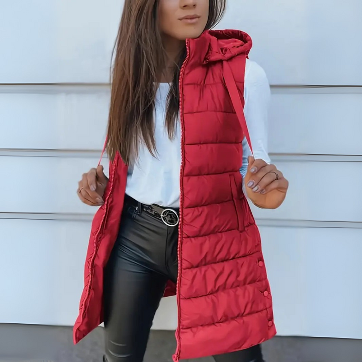 Women's Hooded Vest – Lightweight Sleeveless Padded Jacket