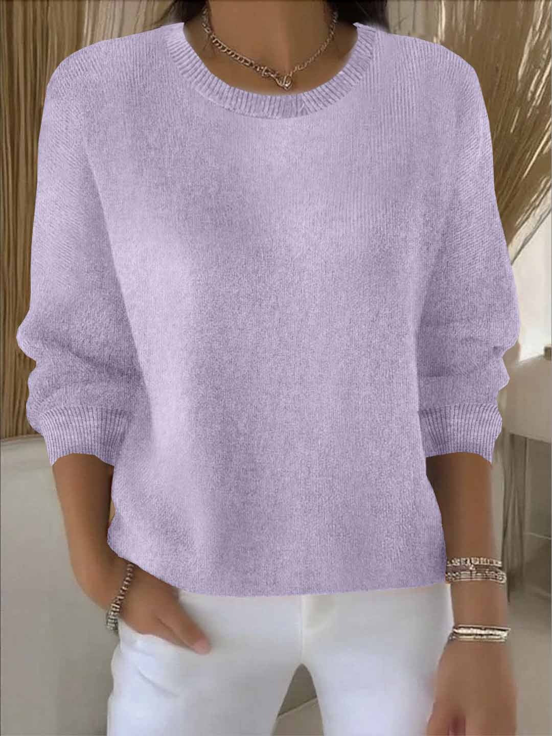 Women's Soft Knit Sweater – Warm Everyday Pullover Top