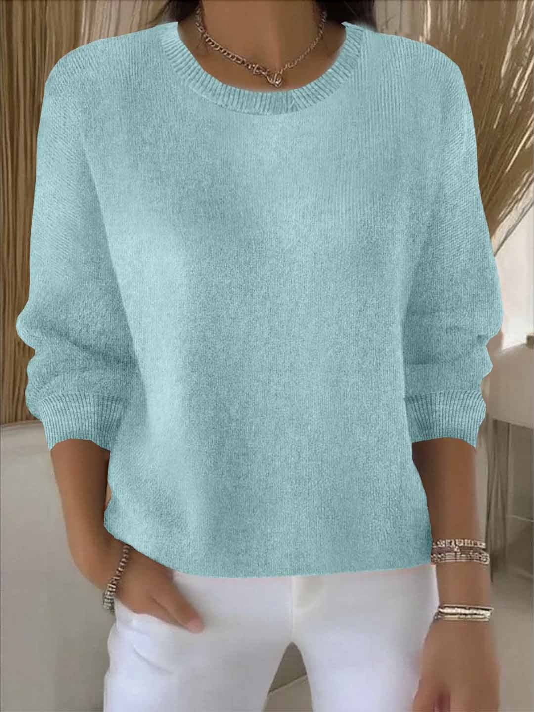 Women's Soft Knit Sweater – Warm Everyday Pullover Top