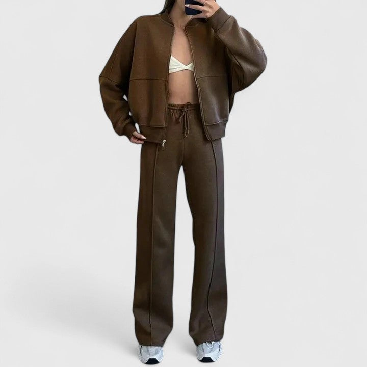 Women's Sweater and Pants Set – 2 Piece Knit Lounge Tracksuit
