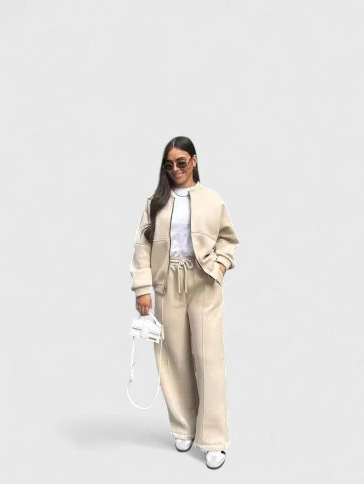 Women's Sweater and Pants Set – 2 Piece Knit Lounge Tracksuit