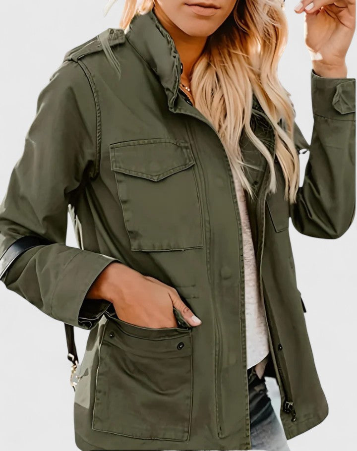 Women's Lightweight Jacket – Structured Spring & Fall Coat with Pockets