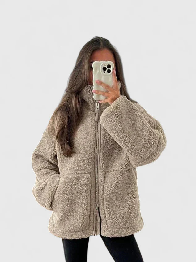 Women's Winter Jacket – Warm Padded Coat with Pockets