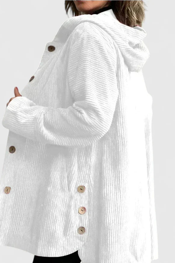 Women's Hooded Jacket – Relaxed Fit Casual Fall Layering Jacket