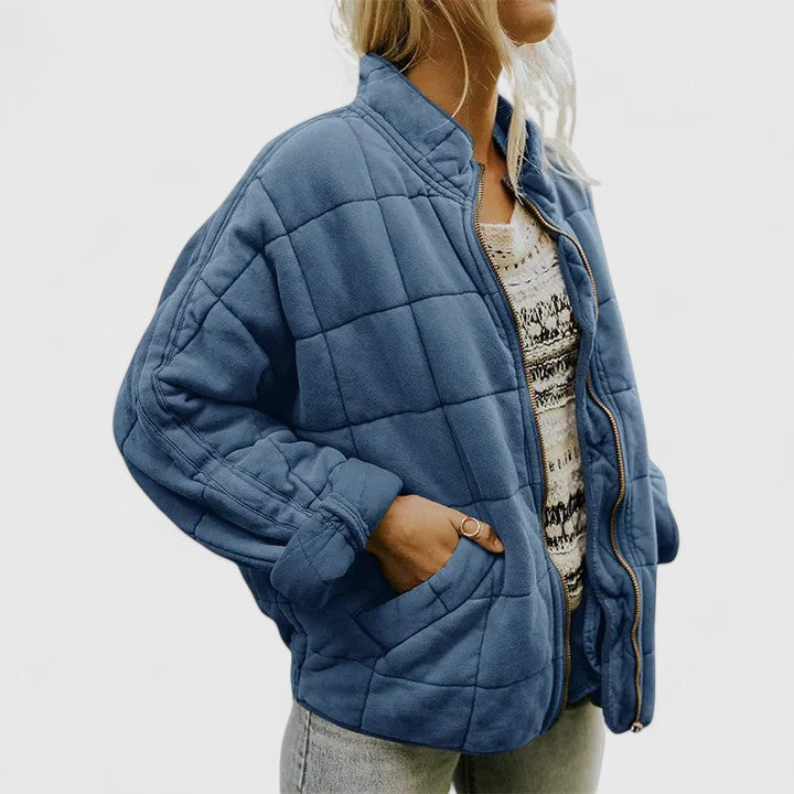 Women's Quilted Jacket – Relaxed Fit Lightweight Autumn Jacket