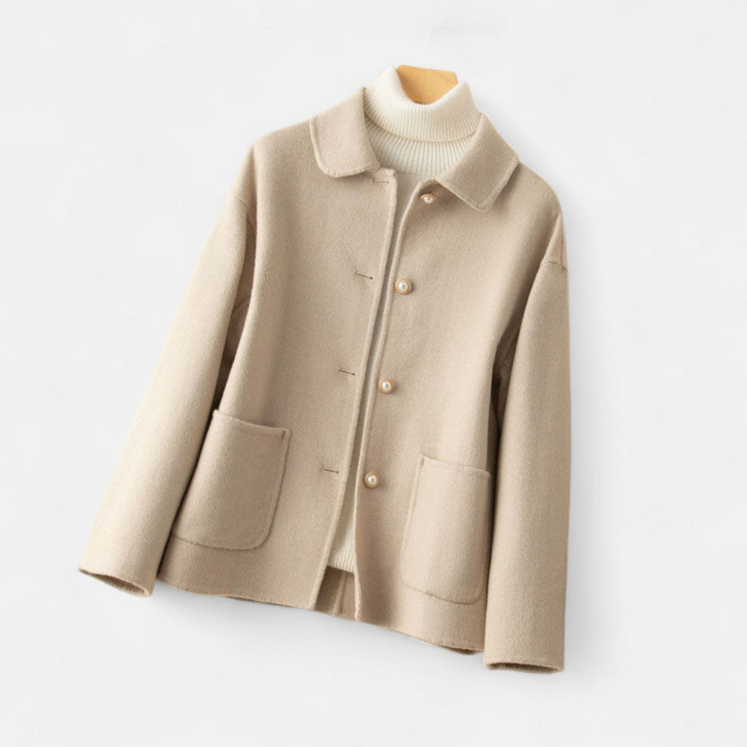 Women's Button-Up Shirt Jacket – Soft Knit Overshirt with Pockets