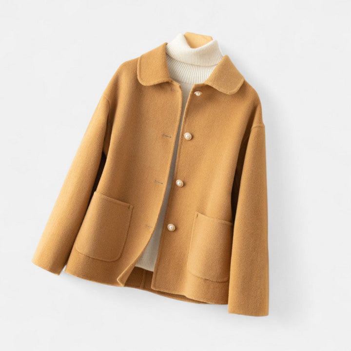 Women's Button-Up Shirt Jacket – Soft Knit Overshirt with Pockets