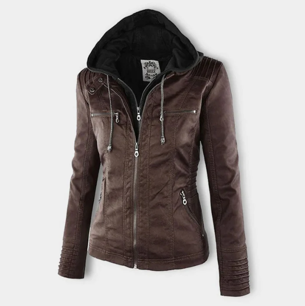Women's Hooded Jacket – Urban Streetwear Zip Coat with Hood