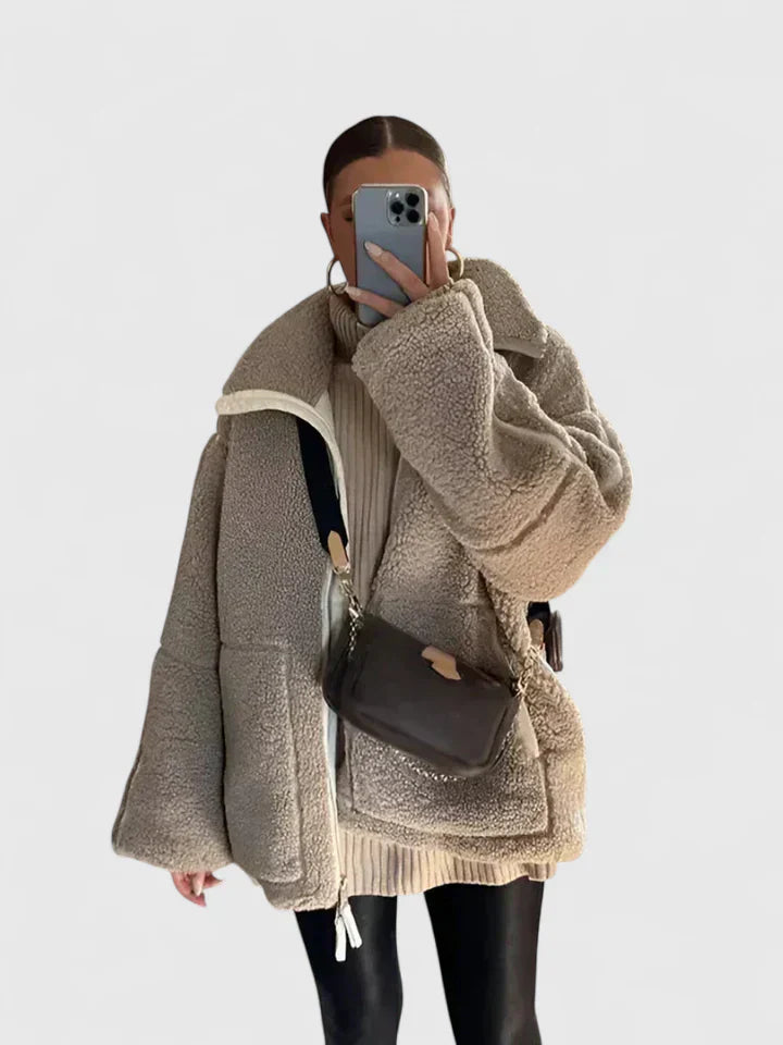 Women's Winter Jacket – Warm Padded Coat with Pockets