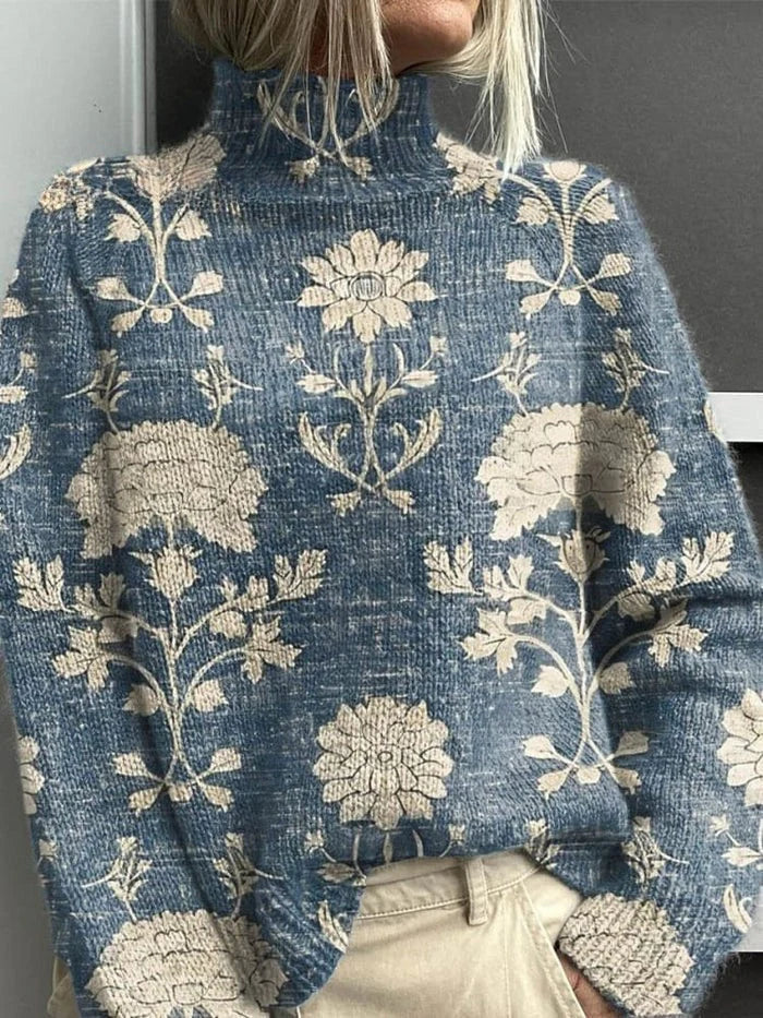 Women's Ribbed Sweater – Loose Fit Warm Knit Winter Pullover
