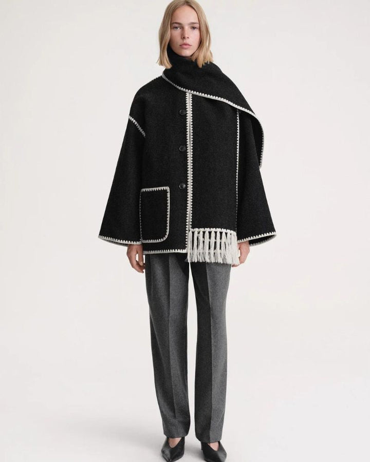 Women's Tailored Blazer Jacket – Fitted Office Coat with Pockets