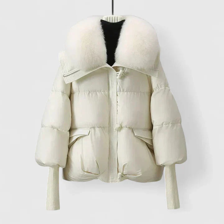 Women's Faux Fur Collar Jacket – Warm Oversized Winter Coat