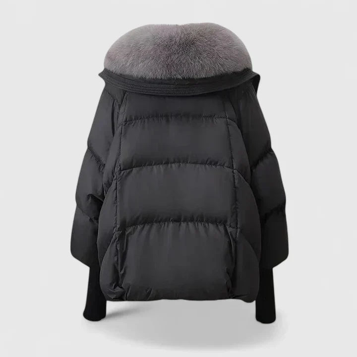 Women's Faux Fur Collar Jacket – Warm Oversized Winter Coat