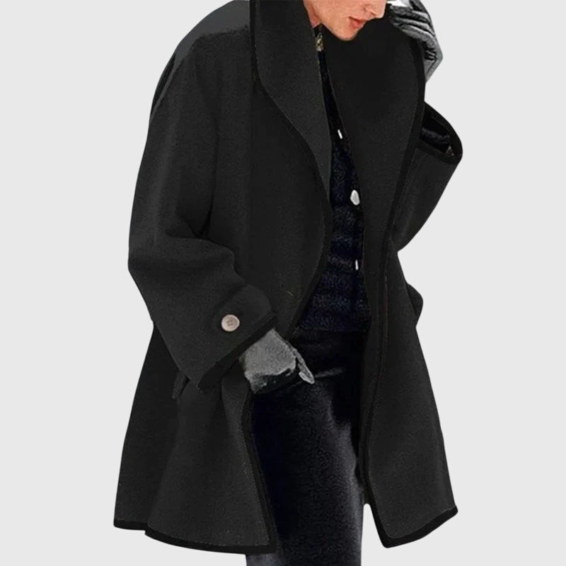 Women's Fleece Jacket – Warm Double-Button Winter Jacket with Pockets