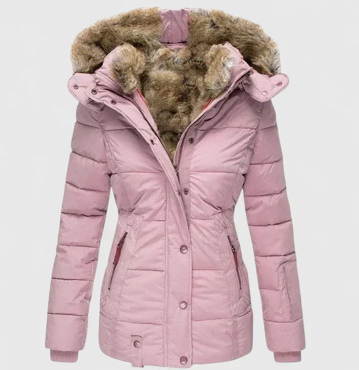 Women's Hooded Winter Coat – Adjustable Hood Long Warm Coat